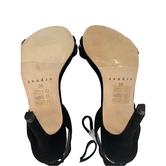 NIB SANDRO NINA PEARLS HEELS (BLACK) SIZE 36 (US 5 - 5 1/2) - Picture 11 of 13